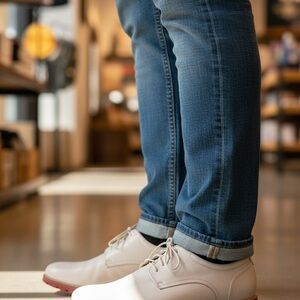 Rockport Men's Walkability Tan Oxfords with Red Soles Lace Up size 12